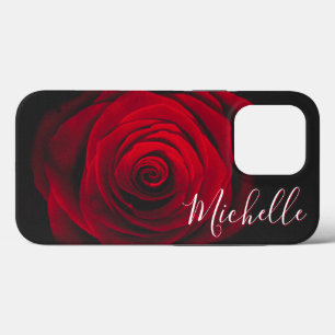 Benutzerdefiniertes Monogramm rote Rose Vintage-Fo Case-Mate iPhone Hülle