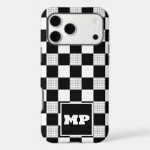 Benutzerdefiniertes Monogramm Schwarz & Weiß Vinta