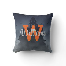 Benutzerdefiniertes Monogramm Spukhaus Halloween-D