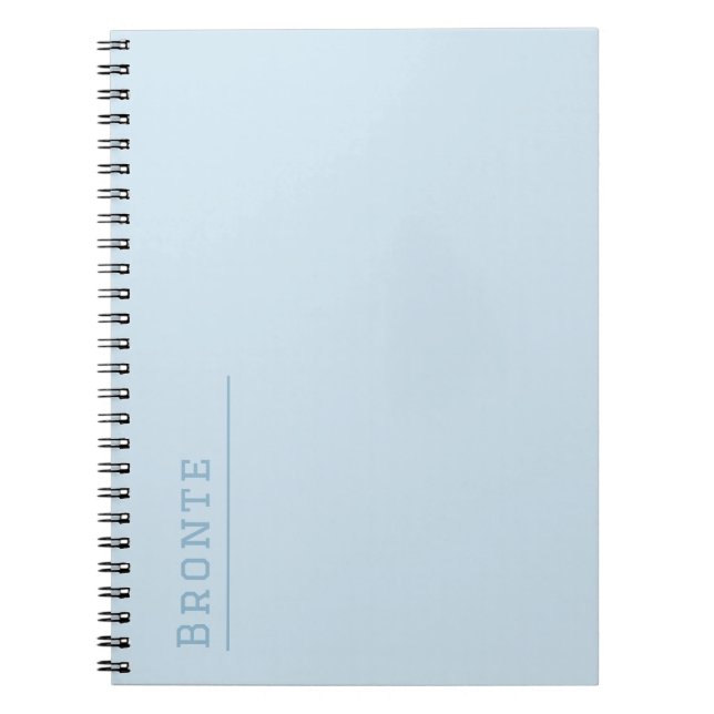 Benutzerdefiniertes Monogramm, trendfarbene Eisbla Notizblock (Vorderseite)