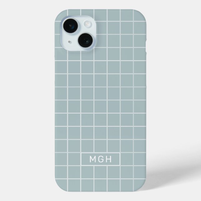 Benutzerdefiniertes Monogramm- und Farbgeometrie-M Case-Mate iPhone Hülle (Rückseite)