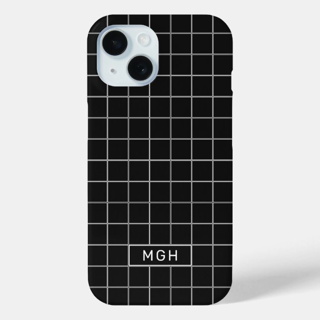 Benutzerdefiniertes Monogramm- und Farbgeometrie-M Case-Mate iPhone Hülle (Rückseite)