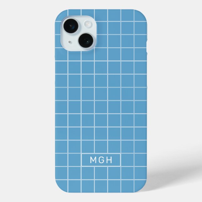 Benutzerdefiniertes Monogramm- und Farbgeometrie-M Case-Mate iPhone Hülle (Rückseite)