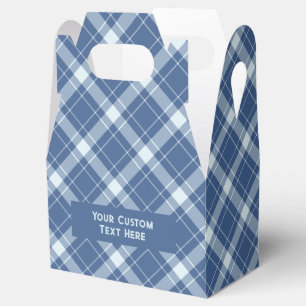 Benutzerdefiniertes Monogramm und Karierter Text / Geschenkschachtel
