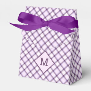 Benutzerdefiniertes Monogramm und Karierter Text / Geschenkschachtel
