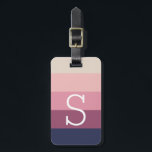 benutzerdefiniertes Monogramm und Namensfett-Farbs Gepäckanhänger<br><div class="desc">ames & pauper nennt es Süßigkeiten - das sich wiederholende sechseckige Muster</div>