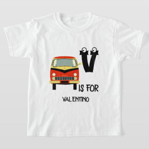 Benutzerdefiniertes Monogramm V ist für Van-LKW-Fa T-Shirt