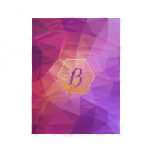 Benutzerdefiniertes Monogramm Violett und lila Gra