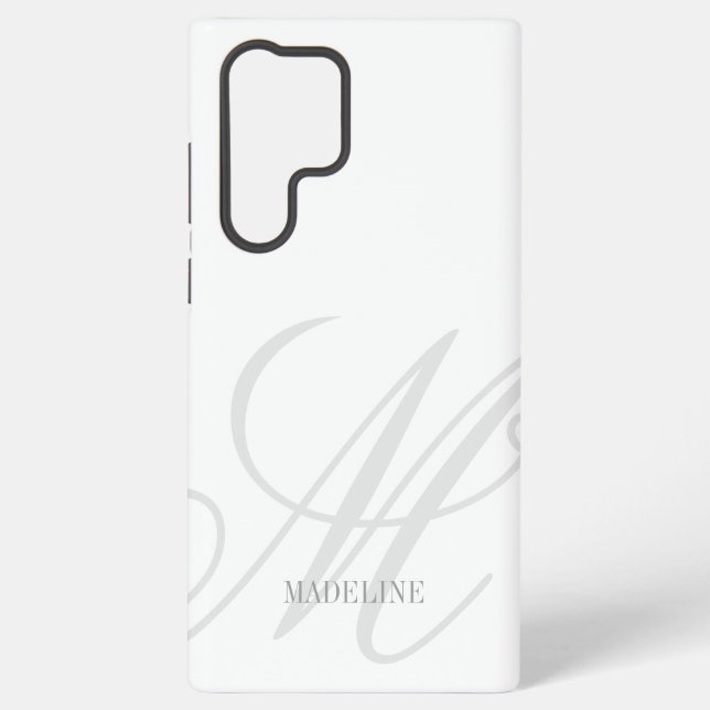 Benutzerdefiniertes Monogramm-Wasserzeichen-Logo e Samsung Galaxy Hülle (Rückseite)