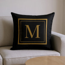 Benutzerdefiniertes Monogramm-Wurfkissen mit schwa