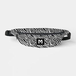Benutzerdefiniertes Monogramm Zebra-Muster Bauchtasche