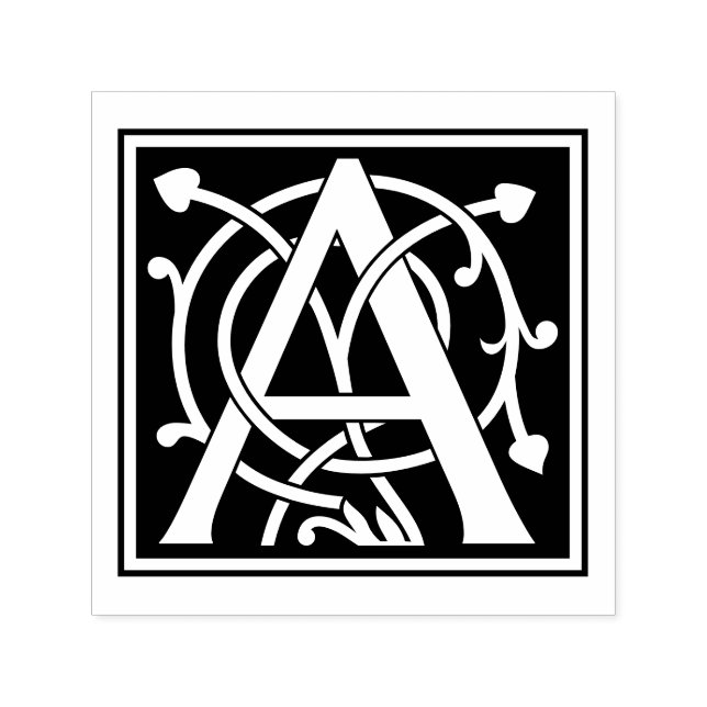 Benutzerdefiniertes monogrammiertes Mercer-Initial Permastempel (Design)
