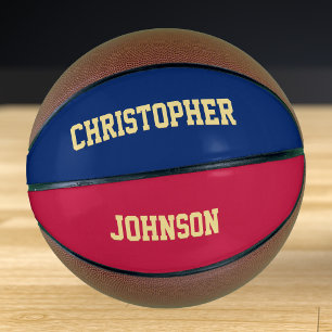 Benutzerdefiniertes monogrammiertes Team-Club-Schu Basketball