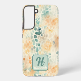 Benutzerdefiniertes monogrammiertes Wasserfarben b Samsung Galaxy Hülle