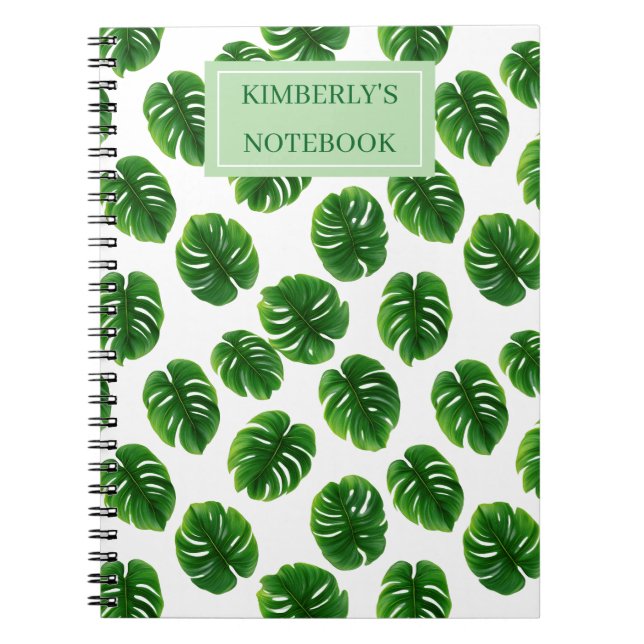 Benutzerdefiniertes Monstera-Blatt Tropisches Must Notizblock (Vorderseite)
