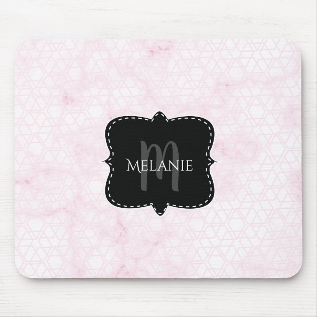 Benutzerdefiniertes Mouse Pad Pink Dusty Geometric Mousepad (Vorne)