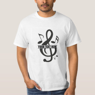 Benutzerdefiniertes Musiknote-Design T-Shirt