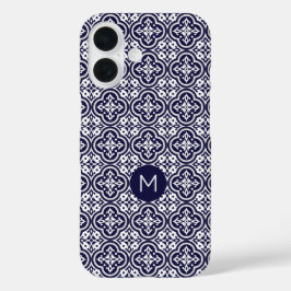 Benutzerdefiniertes Muster für Portugese-Tiles iPhone 16 Hülle