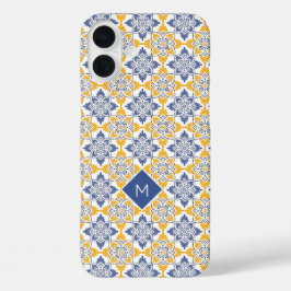 Benutzerdefiniertes Muster für Portugese-Tiles iPhone 16 Plus Hülle