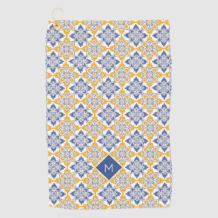 Benutzerdefiniertes Muster für Portugese-Tiles Golfhandtuch