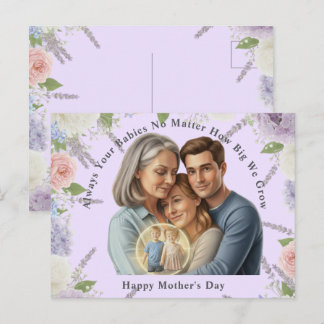 Benutzerdefiniertes Muttertagsfoto Immer deine Bab Postkarte
