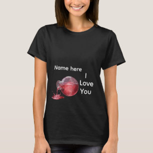 Benutzerdefiniertes Namen Liebeselixir Ich liebe d T-Shirt