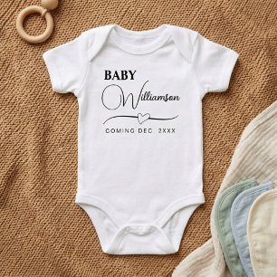 Benutzerdefiniertes Namensgeschenk - Ankündigung e Baby Strampler
