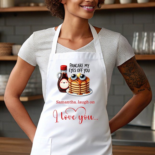 Benutzerdefiniertes Namensgeschenk für Freundin Va Schürze (Custom Name Gift for Girlfriend Valentine Fun Food Apron)