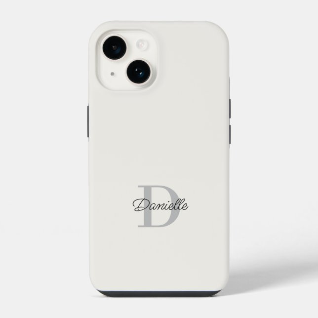 Benutzerdefiniertes Namensinitialen-Monogramm mode iPhone Hülle (Rückseite)