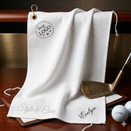 Benutzerdefiniertes Namensmarken-Logo Stylishes Go Golfhandtuch