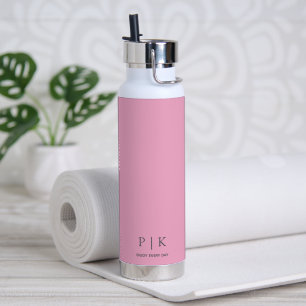 Benutzerdefiniertes Namensmonogramm 25oz Pink Trinkflasche