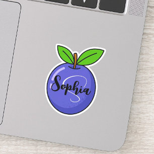 Benutzerdefiniertes Namensmonogramm   kawaii Süße  Aufkleber