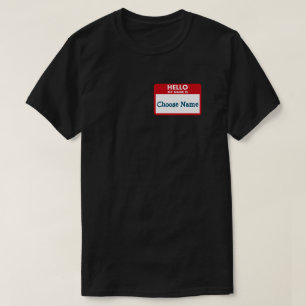 Benutzerdefiniertes Namensschild Halloween-Kostüm T-Shirt