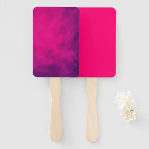 Benutzerdefiniertes Neonrosa und Lila Rauch-Paddle Fächer