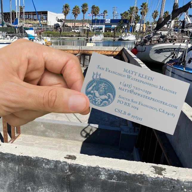 Benutzerdefiniertes Neptune-Trident-Logo/QR-Code/U Visitenkarte (Von Creator hochgeladen)