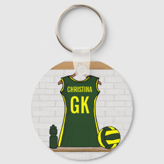 Benutzerdefiniertes Netzball Uniform Green mit Gel Schlüsselanhänger