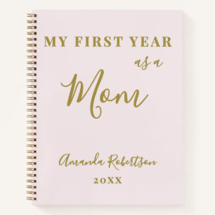 Benutzerdefiniertes Neues Mama Pastellrosa Gold Ka Notizbuch