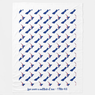 Benutzerdefiniertes neues ZEALAND-Flag Fleecedecke