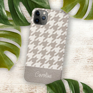 Benutzerdefiniertes neutrales Elfenbein-Taupe-Hund Case-Mate iPhone Hülle