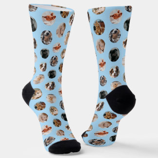 Benutzerdefiniertes Niedliches 8-Foto-Pet-Collage Socken