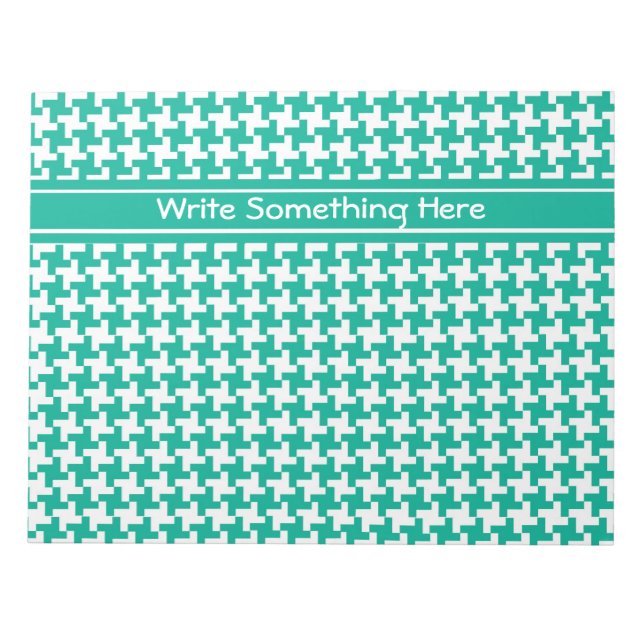 Benutzerdefiniertes Notepad oder Jotter, Smaragdgr Notizblock (Vorderseite)