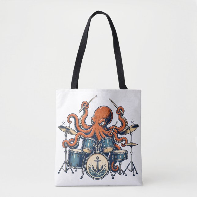 Benutzerdefiniertes Octopus-Drummer-Design (Vorderseite)