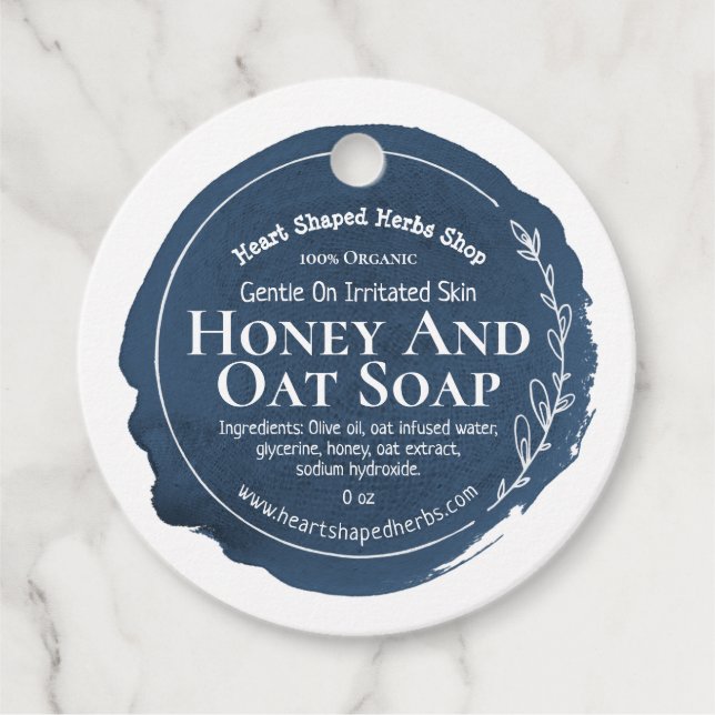 Benutzerdefiniertes Öko-Seifenlabel Handmade Busin Geschenkanhänger (Vorderseite)