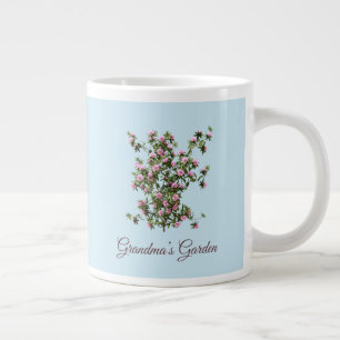 Benutzerdefiniertes Oma-Garten-Blumen-Name-Design Jumbo-Tasse