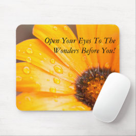 Benutzerdefiniertes Orange African Daisy Foto Mousepad