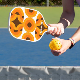 Benutzerdefiniertes Orange Gelb Braun Retro Mod Ku Pickleball Schläger