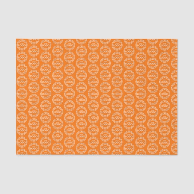 Benutzerdefiniertes Orange-Logo Seidenpapier (Vorderseite)