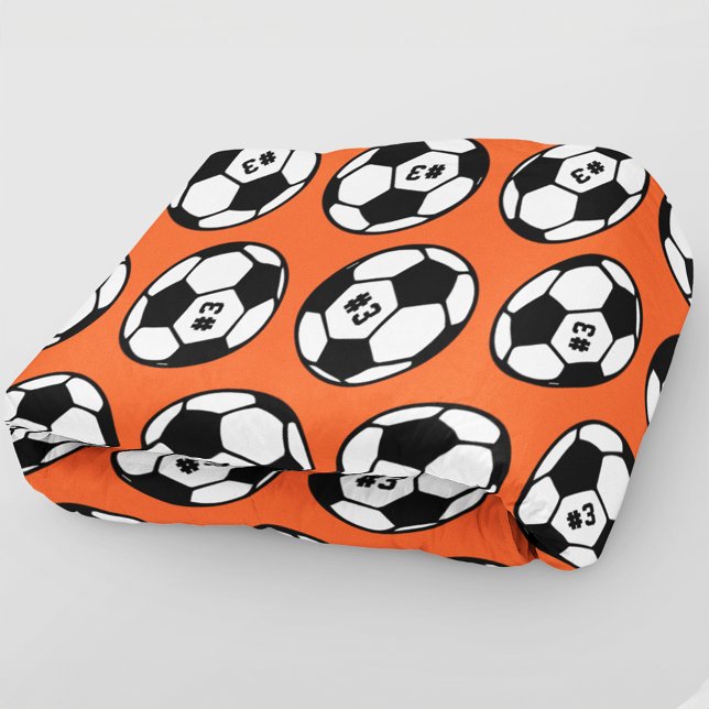 Benutzerdefiniertes Orange Soccer Ball Muster Fleecedecke (Von Creator hochgeladen)