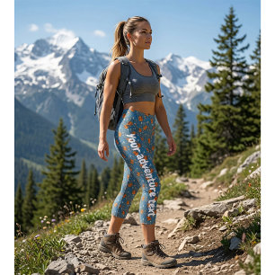 Benutzerdefiniertes Outdoor-Zubehörmuster Capri Leggings