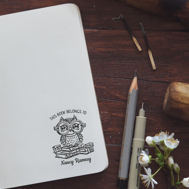Benutzerdefiniertes Owl-Buchzeichen Gummistempel (Von Creator hochgeladen)